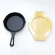 #YY2150-16W; Cast iron pan round 16cm + Wood