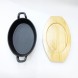 #YY21615; Cast iron oval pan + wood