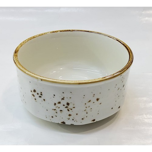 #KK4951-WT; Ceramic 4" soup bowl #WT