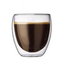 #S25; Double wall glass cup 100ml x1..