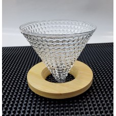 #WM5454; Glass drip coffee filter..