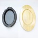 #YY2041; Cast iron pan 21cm oval + wood